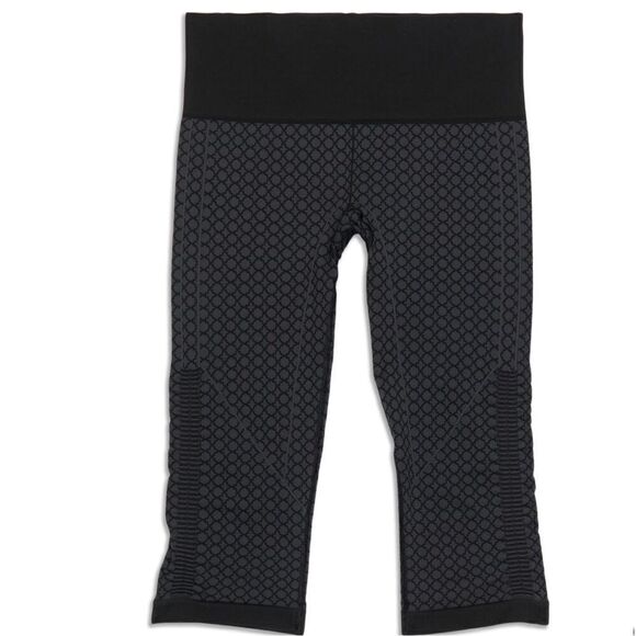 Lululemon Gray and Black Cropped Athletic Pants Sz S - Picture 2 of 4